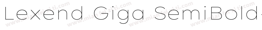 Lexend Giga SemiBold字体转换